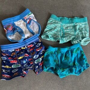 Assorted Kids Boxer Briefs Set - Blue, Green, Multicolor